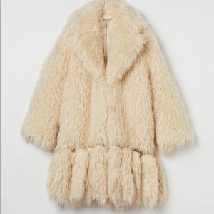 SOLD H&M Innovation Co-Exist Story Oversized Faux Fur Jacket Vegan